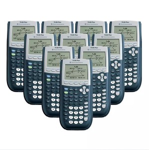 テキサスインスツルメンツTI-84プラスグラフ電卓ブラックプラスチックバッテリー電源付きテスト済み