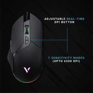 Rapoo VT30 RGB LED EsportコンピューターマウスゲーマーPCUSBプログラマー機能用の人間工学に基づいた有線光学追跡 - Product Image 6
