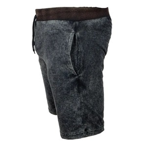 Venda quente Unisex Vintage Lavagem Suor Calças Curtas Desenhar <span class=keywords><strong>String</strong></span> Homens Bordados Streetwear Jogging Ácido Lavado Shorts Jogger
