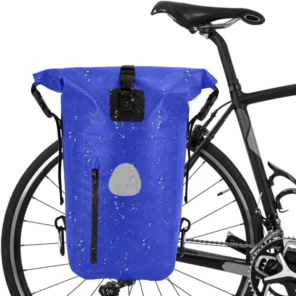 2022 nouveau sac de cadre de vélo réfléchissant étanche 21l avec compartiment, sacs de vélo pour support arrière de vélos pour voyage, shopping