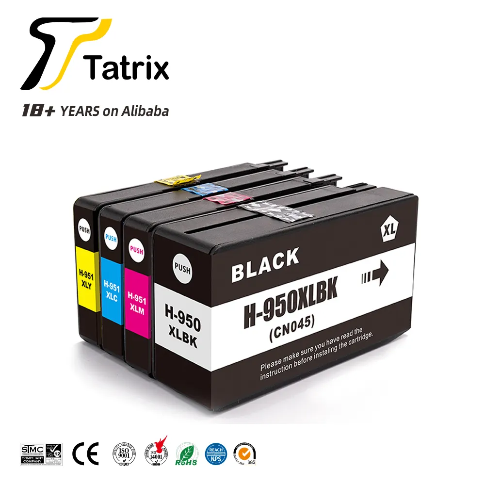 Tatrix 950XL 951XL 950 951 XL cartuchos 950xl stampante compatibile cartuccia d'inchiostro per HP Officejet Pro 251dw 8620 8630 8615 8625