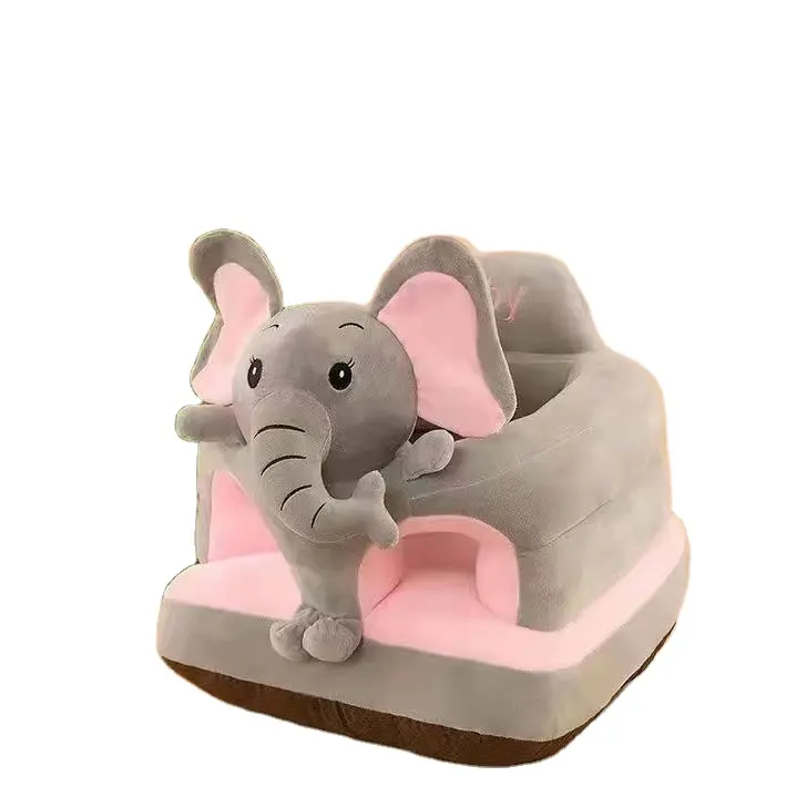 Assentos macios em forma de animal para bebês, cadeira de bebê em forma de elefante, unicórnio panda, assento de pelúcia para bebês