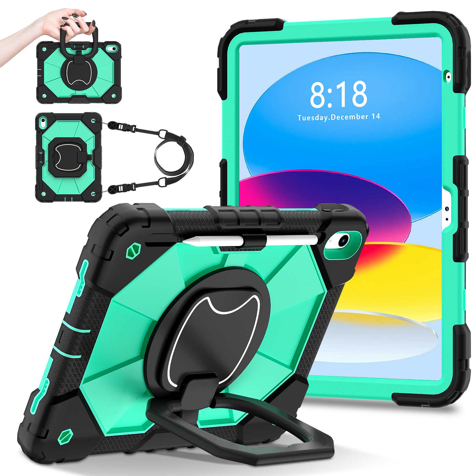 Black+Mint Green