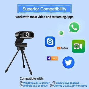 SYONG Streaming-Web kamera Unterstützt FHD 1080P 60fps Full-HD-Computerkamera-Webcam für PC-USB-Video konferenzen - Product Image 5