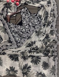 Saree เสื้อเบลาส์บอลลีวู้ดชุดแต่งงานส่าหรีสไตล์อินเดีย - Product Image 4