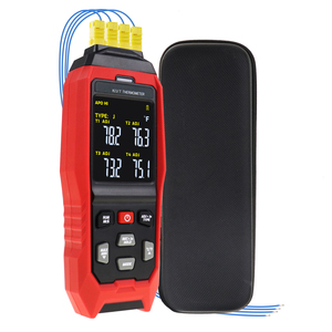 Termómetro termopar K/J/ T Datalogger Pantalla de 4 canales con registro de datos en tiempo real Alarma visible y compensación ADJ