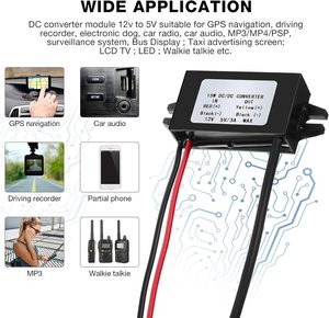 12v至5v DC转换器降压模块USB输出电源适配器 - Product Image 3
