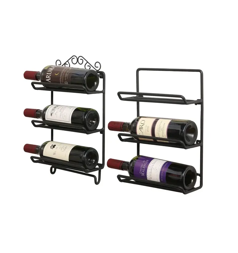 Metallo di alta qualità porta bottiglia di vino Champagne/birra/vino bottiglie e vasca con supporto solido Trending in metallo martellato