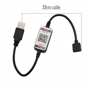 Синий зуб RGB Светодиодная лента музыкальный контроллер USB 4Pin 5V 24V Mic Mode 1600 миллионов цветов диммер мини RGB полосы света - Product Image 3
