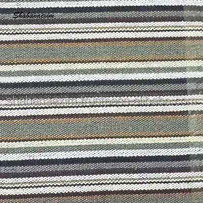 Mehrfarbig gewebter gestreifter Stoff Reine Baumwolle Handgemachte Frauen Kurti Streifen Stoffe für den Großhandel