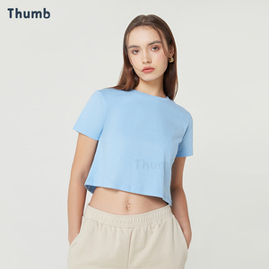 Áo Crop Top Nữ 2023 Dành Cho Thăng Hoa Trống Hoặc Tùy Chỉnh Logo 100% Áo Thun Polyester Chất Lượng Cao Sản Xuất Tại Thái Lan - Product Image 6
