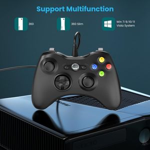 Xbox 360用有線コントローラー、Xbox 360/360 SlimおよびPC用のデュアルバイブレーションターボを備えた360用ゲームコントローラー - Product Image 6