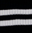 Black with white stripes
