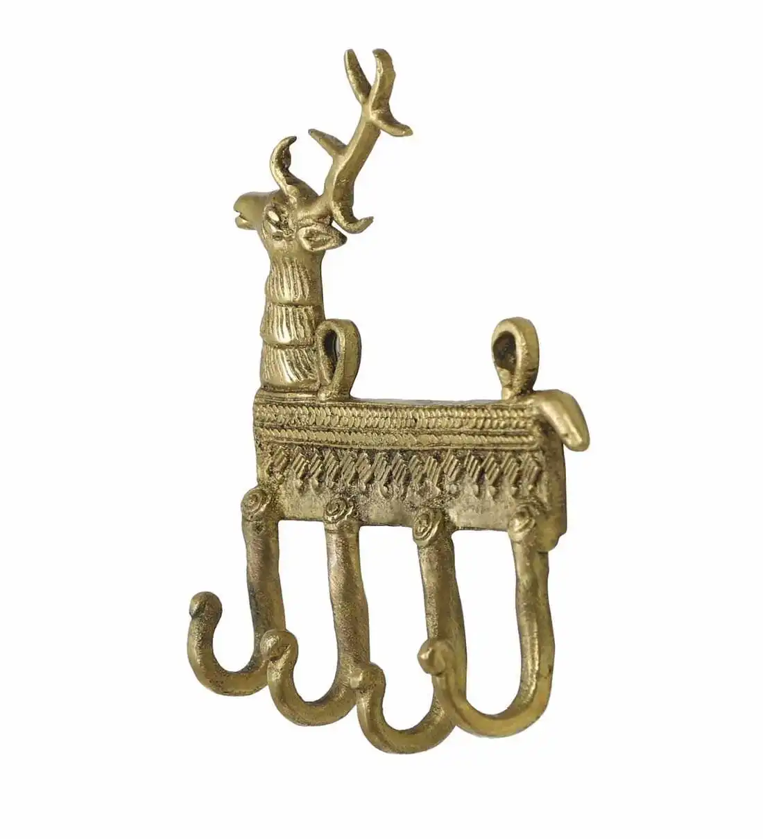 Modern Solid Brass Deer Wall Ganchos Luxurious Gold Wall Decor Heavy Duty decorativo parede gancho elegante Racks saco ganchos