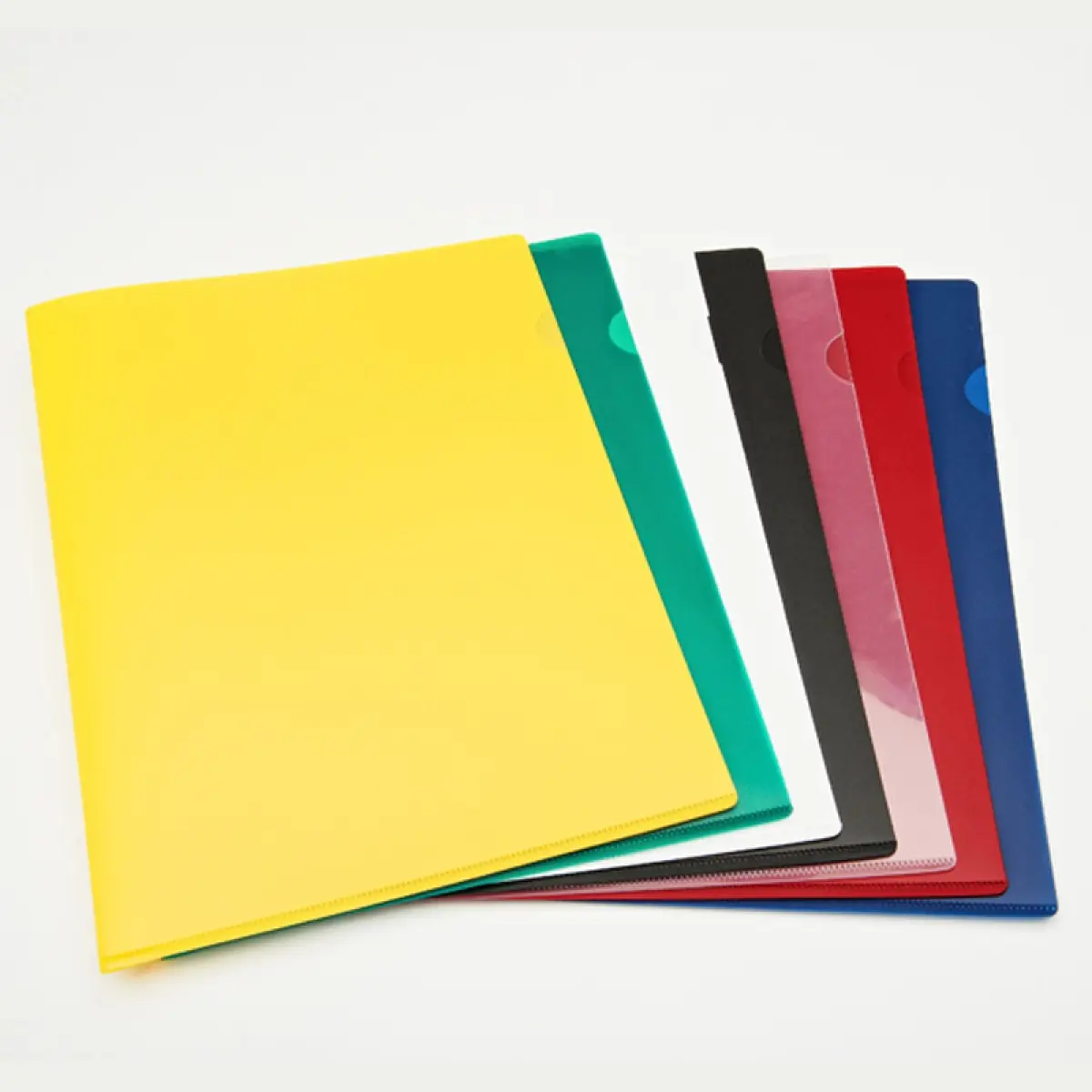 PVC Document Station ery Klarer und farbiger Cover Report Datei ordner Transparenter Kunststoff im Format A4 mit Schiebe leiste