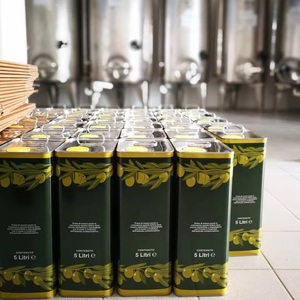 最高品質のオーガニックオリーブオイル5Lの4缶イタリア製ExtraVirginオリーブオイル