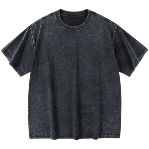 男性と女性用コットンOネックTシャツ無地半袖毎日カジュアルティーレギュラーフィット夏ベーシックトップス - Product Image 6