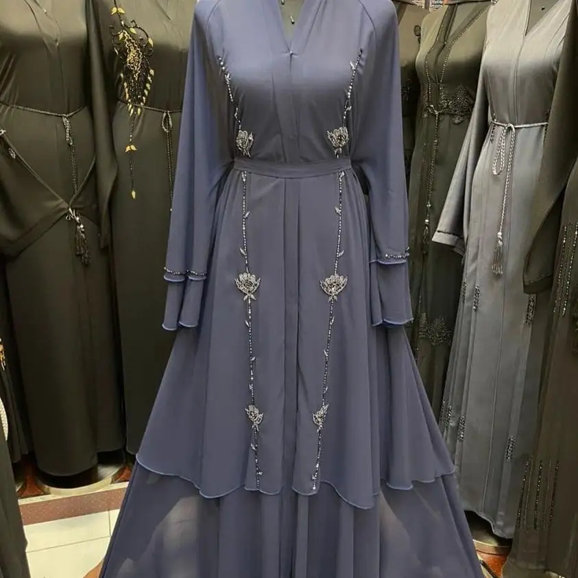 Áo Abaya Dubai Áo Abaya Truyền Thống Hồi Giáo Màu Đen Đẹp Quần Áo Kaftan Hồi Giáo Truyền Thống Cho Nữ