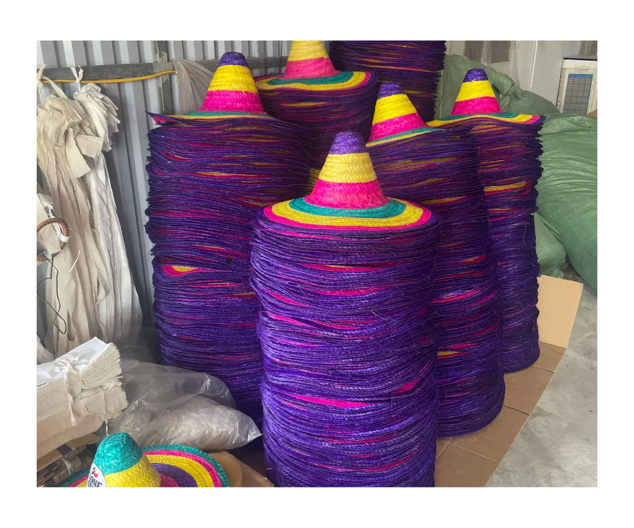 Sombrero de paja hecho a mano de México al mejor precio de venta para sombrero de fiesta de paja sombrero de ala ancha Festival