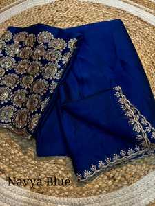 Rangoli saree עם גבול עבודה מרובי רצף עבודה חולצה