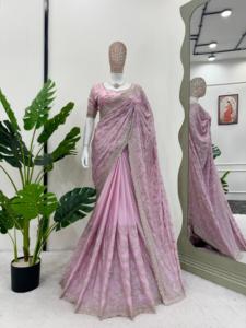 ピュアソフトクラッシュサリー美しいバンローリーシルクランプレディーサリープラスサイズ女性用