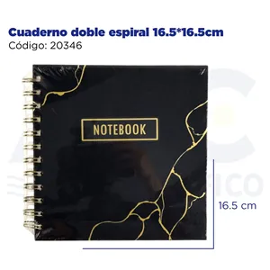Double Spiral <strong>Notebook</strong> 16.5*16.5cm A5 Size Loose-leaf Thermal Versatile Agenda Diary for School Use PVC Offset Paper PP Options - Product Image 2