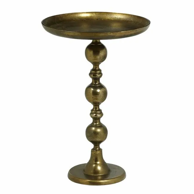 Endüstriyel stil rustik antika altın kaplama sonu basit yuvarlak şekil masa çiçek vazo yetiştiricilerinin & Magzines için mükemmel kalite