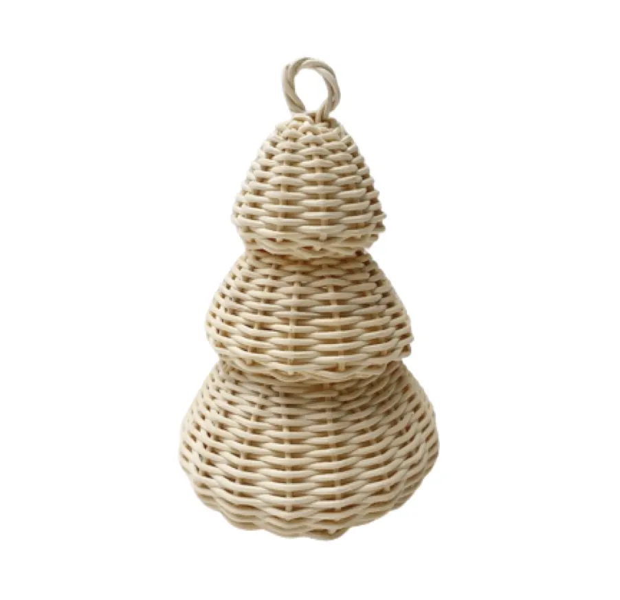 Árvore de natal para decoração, estilo boho, mini rattan, decoração de pinheiro e árvore de natal