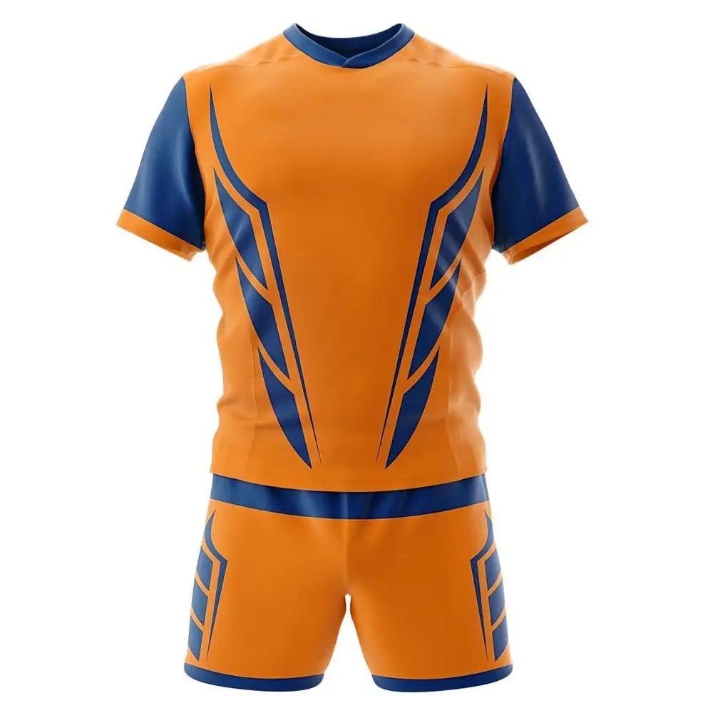 Desain kustom seragam Rugby sublimasi 100% poliester pria, pakaian olahraga seragam Rugby antilembap