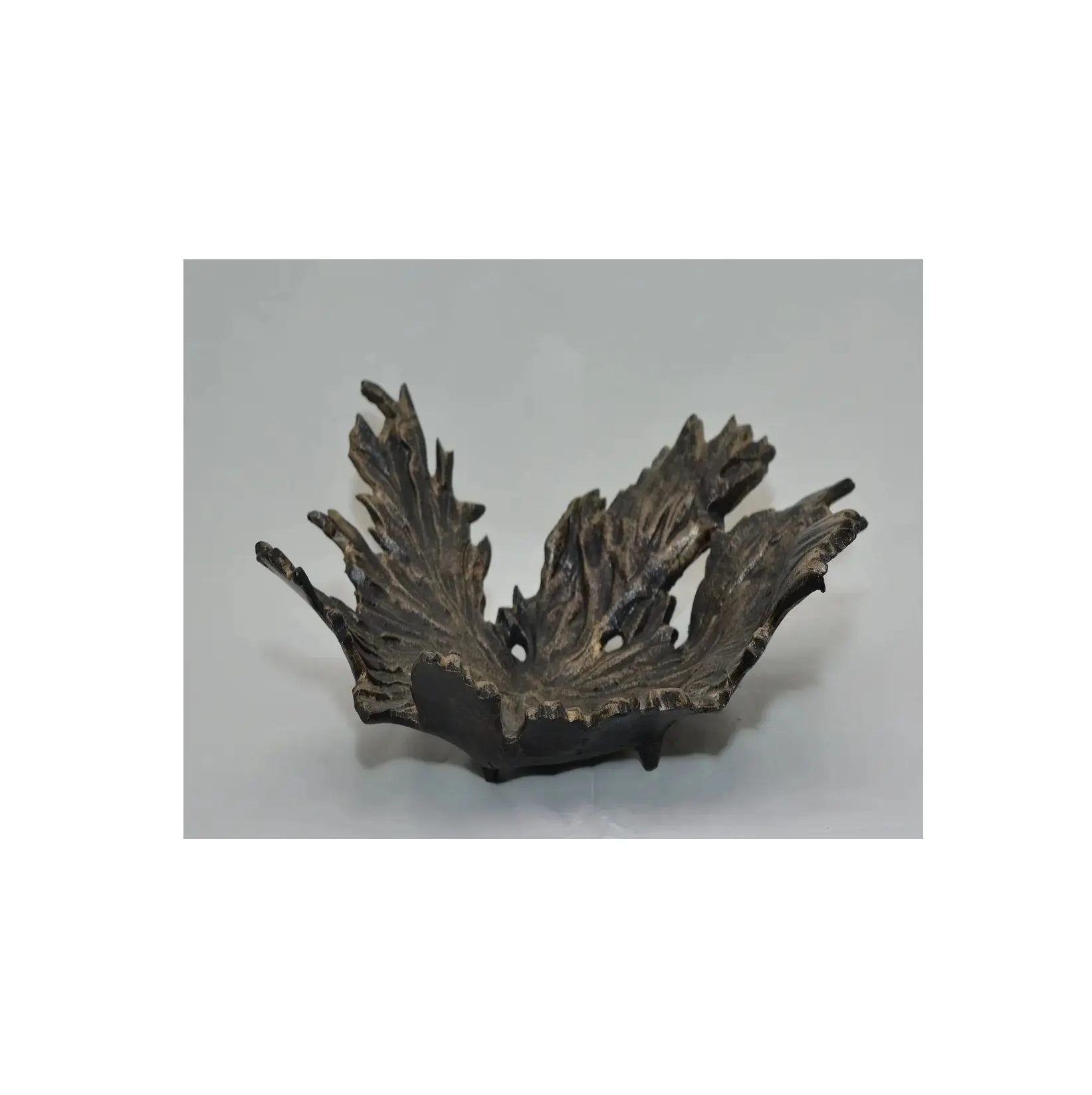 Schlussverkauf antikes zierliches Blatt-Schale Pflanze modernes Aluminium amerikanischer Stil Speisen servierschale für Exportverkauf