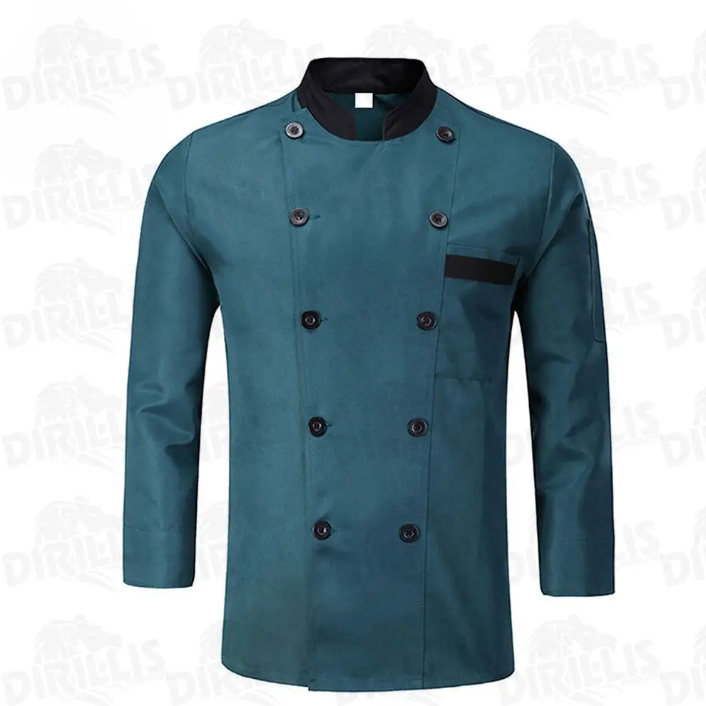 2024 nuevo diseño 65% poliéster 35% algodón chef cocinero uniforme chef Chaqueta estilo japonés restaurante gerente uniforme
