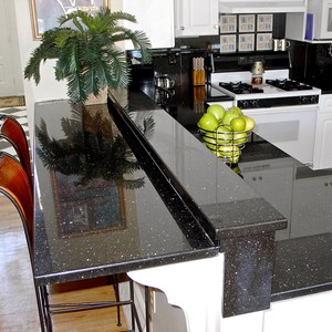 Premium siyah Galaxy doğal taş döşeme ve Modern mutfak için fayans cilalı granit banyo villa zeminler