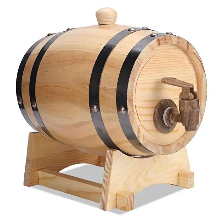 High Quality Small Oak 5 Liter Barrel Large Wood Natural Wooden Wine Barrel Oak Imported