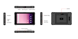 Rugged 8 "5G Tablet - NFC, seguridad de huellas dactilares y escáner 2D para uso industrial - Product Image 6