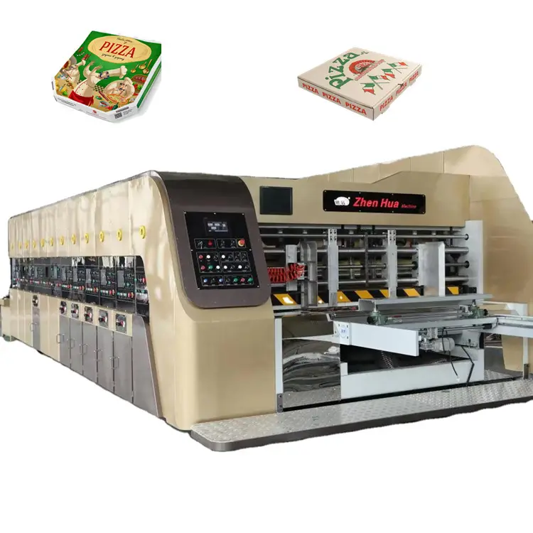 ZHENHUA Boîte à Pizza Automatique Impression Carton Ondulé Imprimante Flexo Découpée Haute Définition Machine D'impression Flexo pour cartons