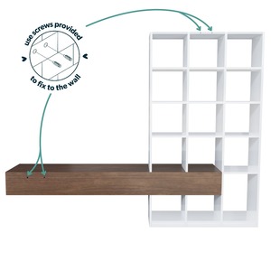 Trắng bóng phương tiện truyền thông tường với lưu trữ everett Gỗ Tếch gỗ gụ suar phòng khách tối giản đơn giản Buffet cabbinet 1810111 - Product Image 5