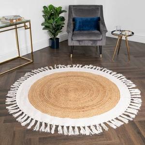 Hot Selling Indian Handwoven Round Jute Rug/Runner/Doormat/Natural Fiber Yoga <strong>Mat</strong>/Bohemian Carpet at Cheapest Price - Product Image 6