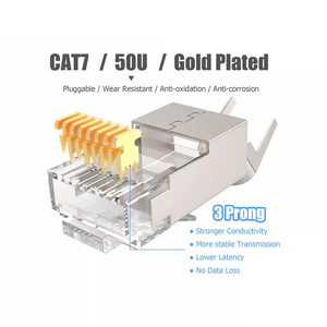 Fabrika fiyat fiş 8P8C RJ45 konektörü en iyi marka Rj45 konnektörler Connecteur Ri45 Cat5 Cat6 ağ bağlamak için - Product Image 4