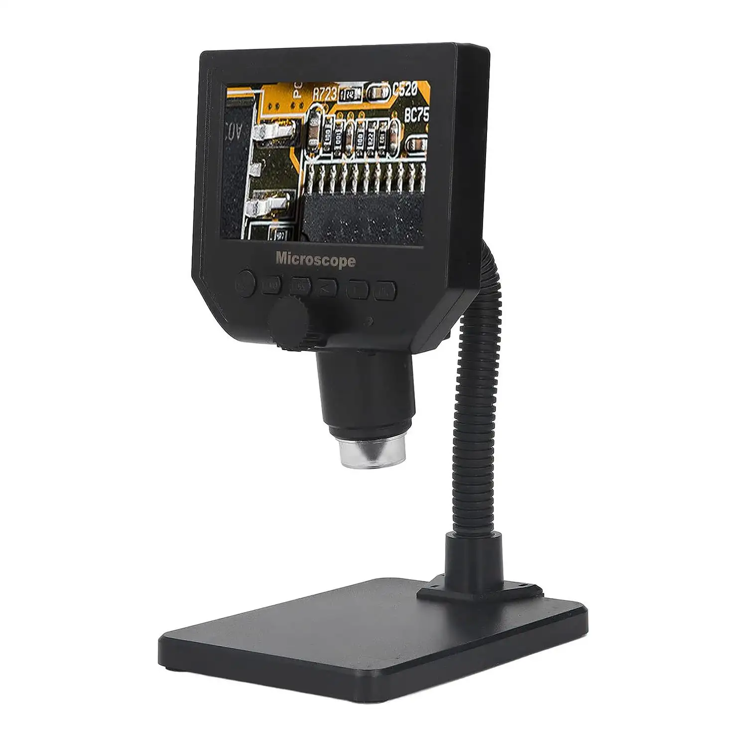 Microscópio portátil LCD Digital 4.3"HD OLED 3.6MP 1-600X Zoom Ampliação 1080 Microscópio binocular de alta qualidade