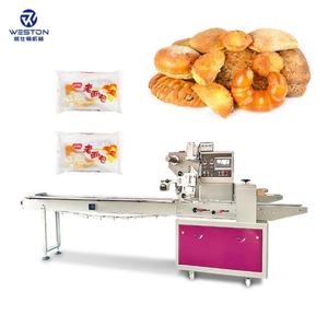 Tự động ngang gối dòng chảy máy đóng gói cho thực phẩm với ghi nhãn Foil Pouch bao bì năng suất cao Slicer - Product Image 1