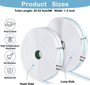 Circle Stretch <strong>Soft</strong> Self Adhesive Round <strong>Elastic</strong> Double Sided Hook <strong>Loop</strong> Fabric Fasteners Strap Rolls Tape Hooks <strong>Loops</strong> in Stock