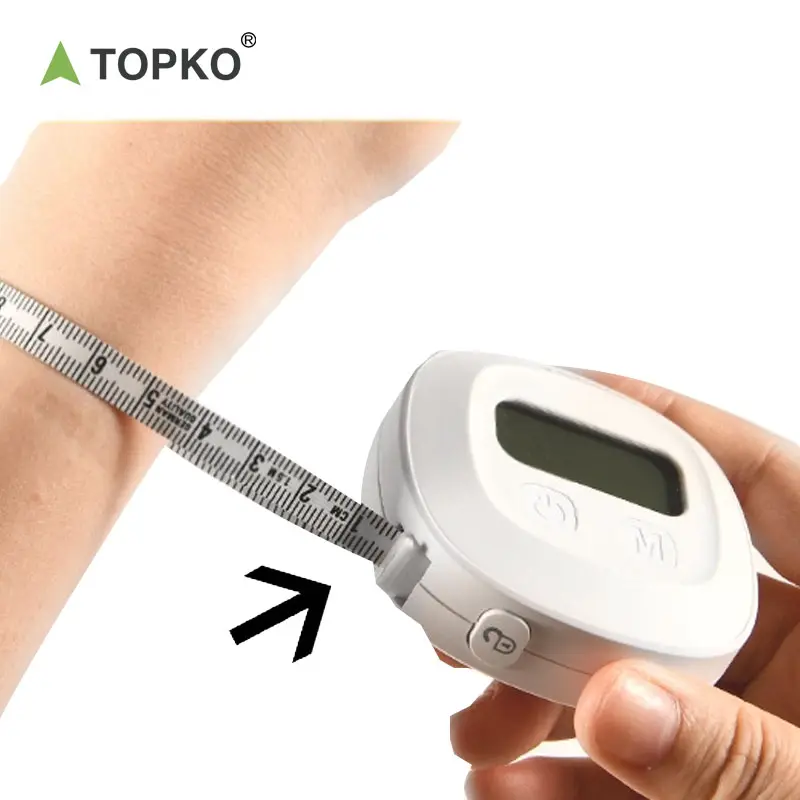 TOPKO nastro di misura del corpo di alta qualità per guadagno muscolare perdita di peso 150cm intelligente righello di misurazione con Display a LED