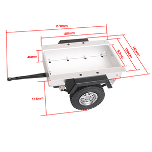KYX alüminyum küçük römork için TRX4 D90 SCX10 1/10 <span class=keywords><strong>RC</strong></span> paletli DIY modifikasyon araba yükseltme aksesuarları - Product Image 4