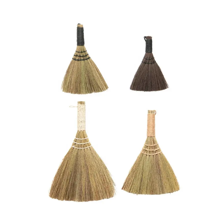 Natural de palha mini whisk broom grass punho da mão vassoura varrendo para vassouras mão ferramenta de limpeza para o lar