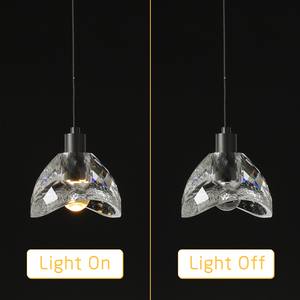 Oem bán buôn hiện đại duy nhất đầu K9 pha lê treo ánh sáng mỹ đơn giản phòng ngủ phòng ăn trang trí nội thất LED <span class=keywords><strong>Einstein</strong></span> Mặt dây chuyền đèn - Product Image 3