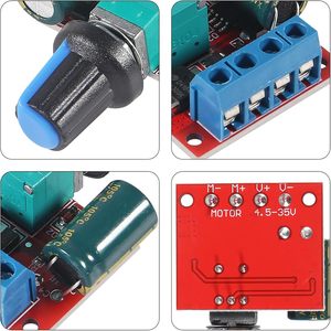 Mini 5A PWM Max 90W DC Motor drehzahl regler Modul 3V-35V Drehzahl regler LED Dimmer