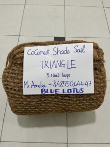HEISSES PRODUKT COCONUT FIBER SHADE SAIL COCO SUN-SHADE SAIL TRIANGLE RECHTECK AUS BLAUEM LOTUS VIETNAM MS AMELIA HUYNH 84855014447 - Product Image 6