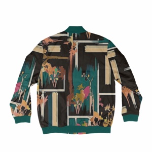 加大码夹克冬季轰炸机夹克升华图案飞行染料升华轰炸机夹克 - Product Image 4