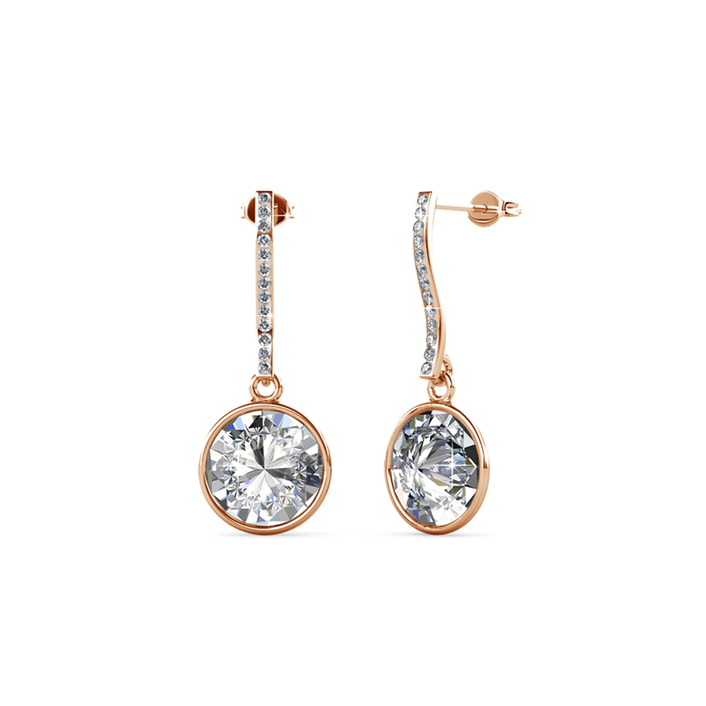 S925 With 18k Rose Gold Plated Luxury Brand Inspired Earrings