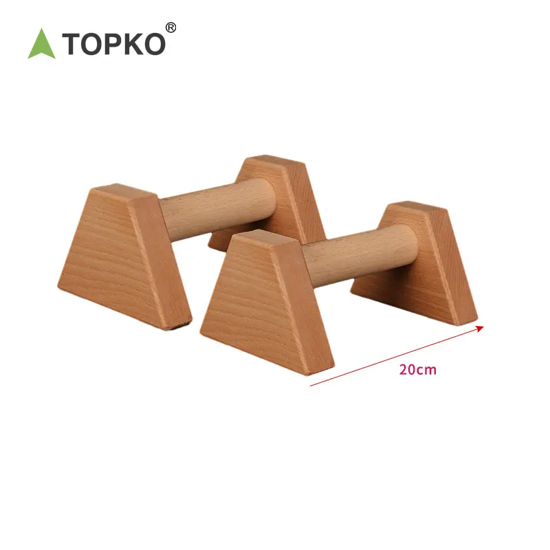 TOPKO Barras paralelas de madera de haya de alta calidad Deporte Gimnasio Equipo de entrenamiento en casa Fitness Push Up Stands Bars